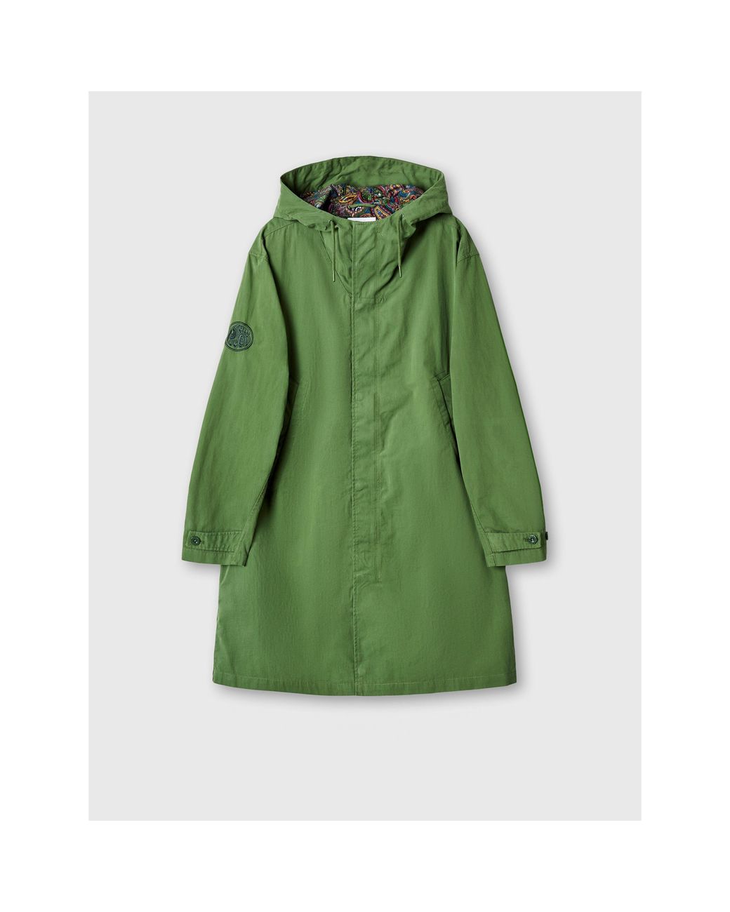 Pretty Green Green Feltham Military-Inspired Hooded Parka for men