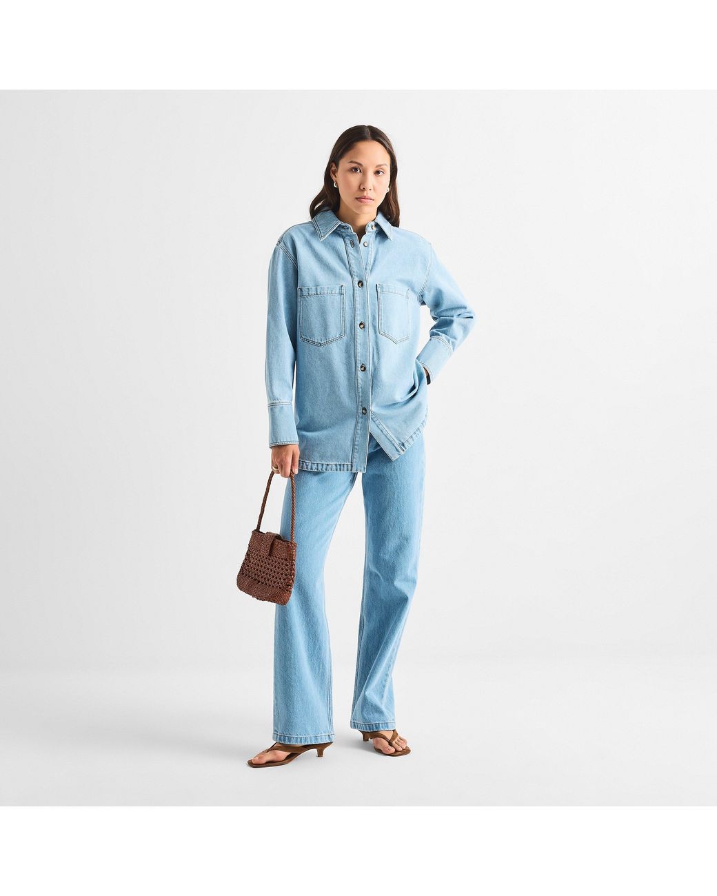 Joseph Blue Idar Long-Sleeve Oversized-Fit Denim Shirt
