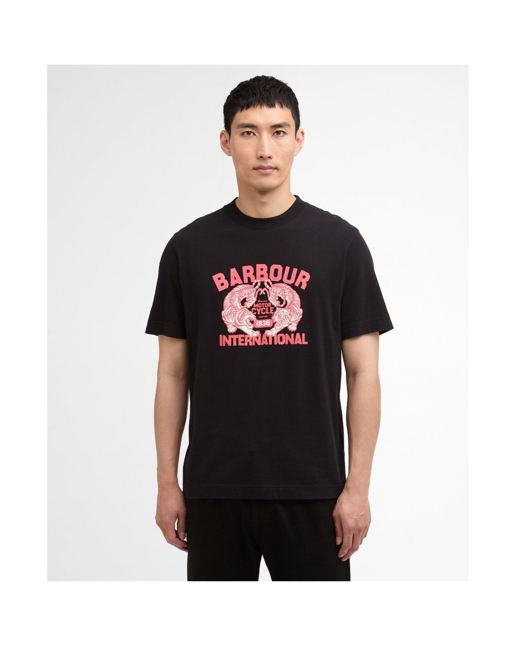 Barbour Black Talisman Graphic T-Shirt for men
