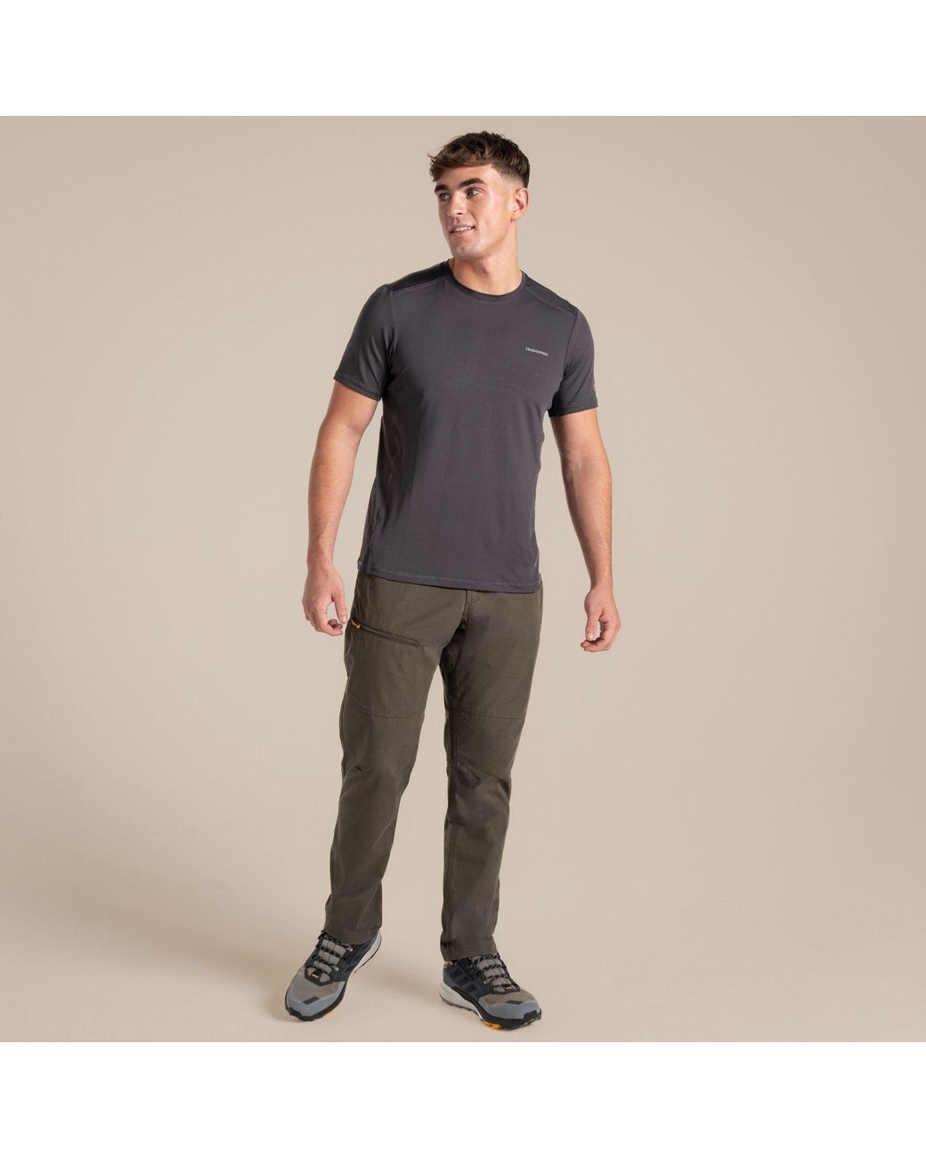 Craghoppers Gray Dofe Charon Short Sleeve Tshirt for men