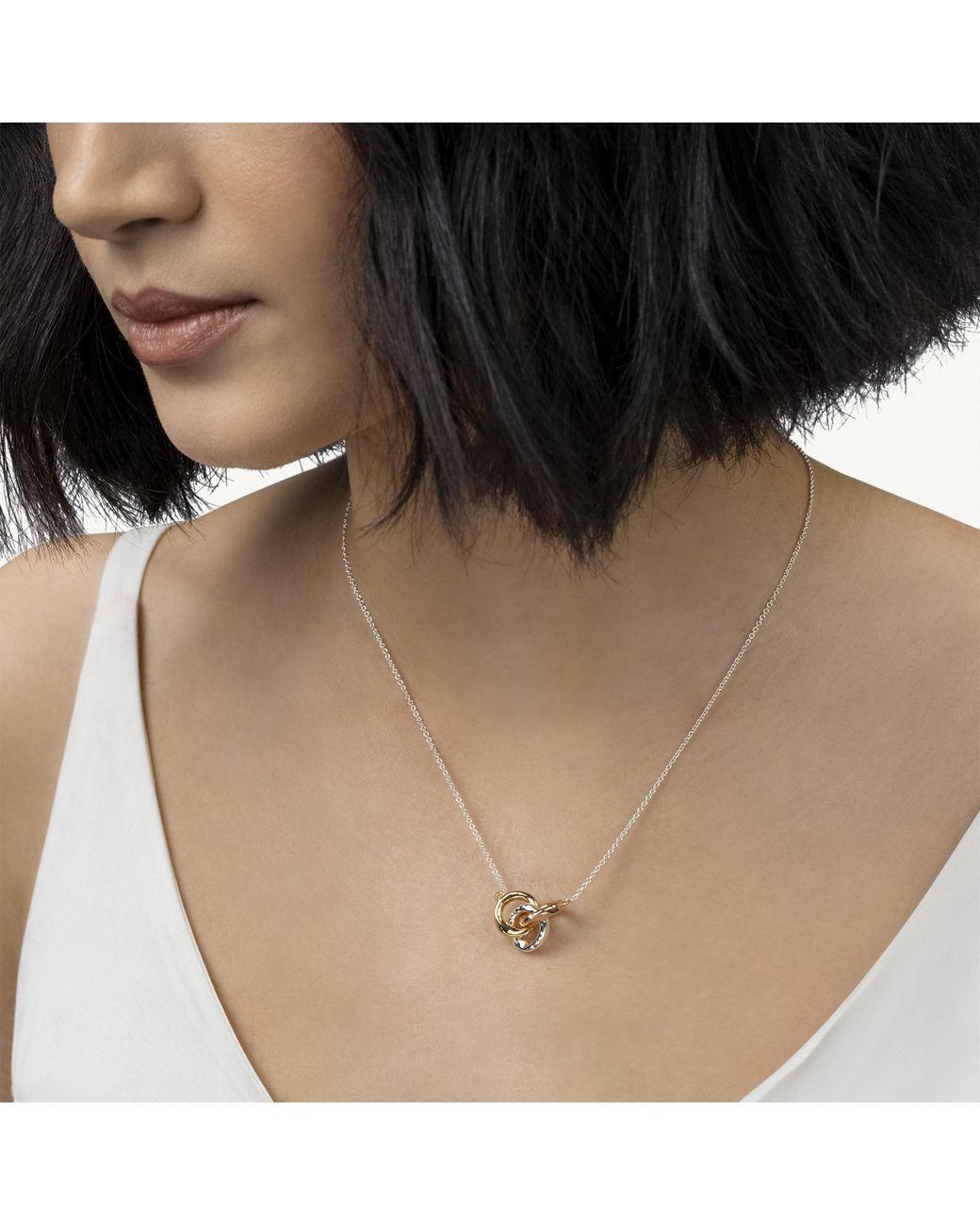 Radley Metallic Triple Plated Hammered Necklace