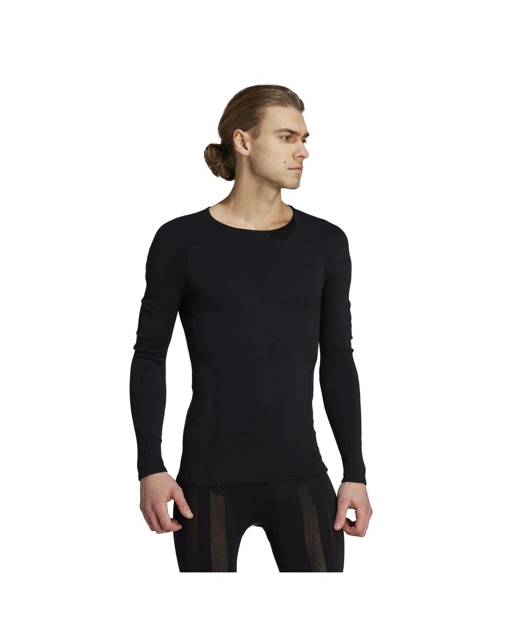 Adidas Black Drynamo Long Sleeve Training T-Shirt for men