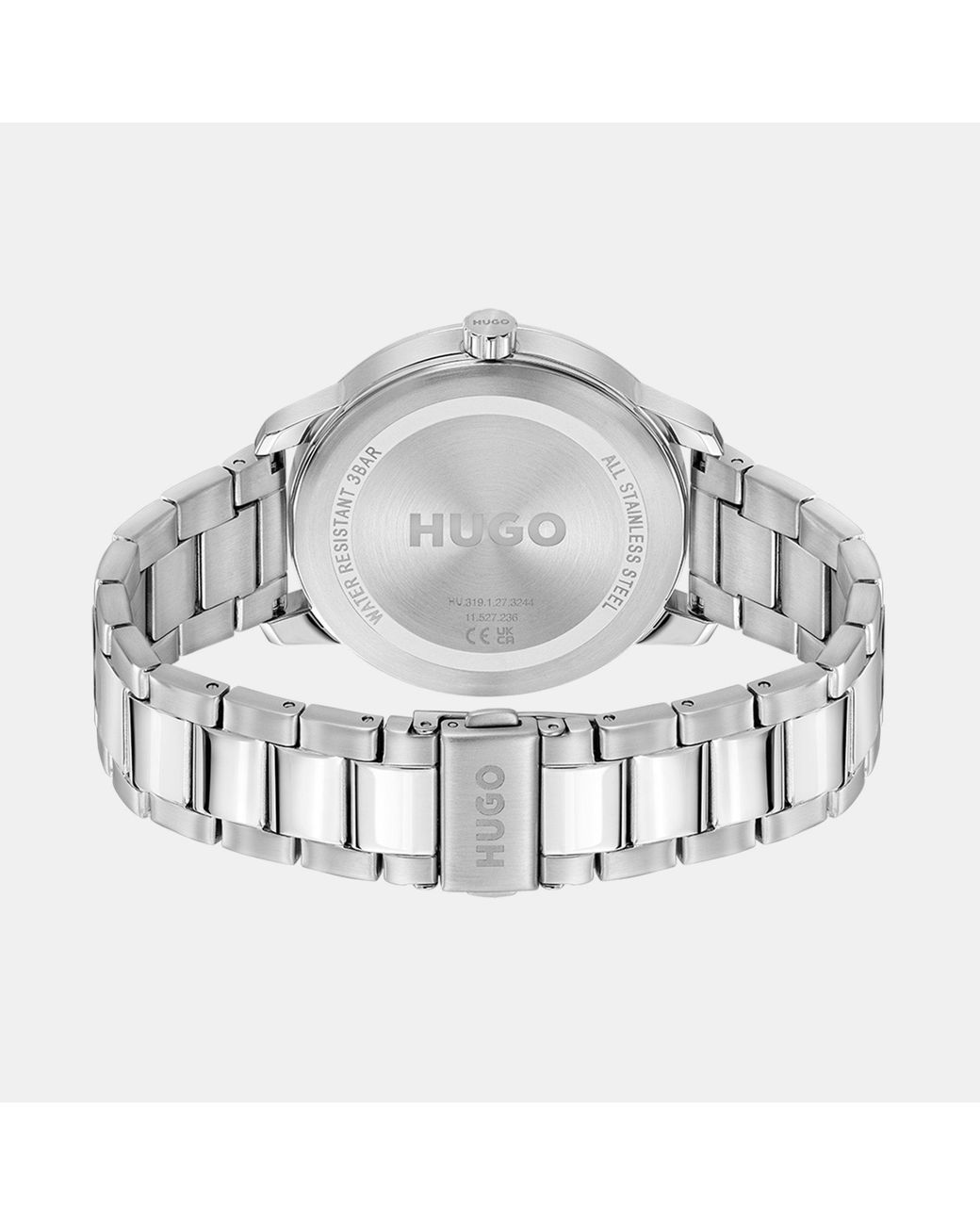 HUGO Metallic Gents #Stamp Multi Stainless Steel Bracelet Watch for men