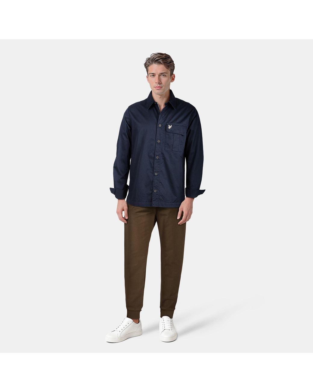 Lyle & Scott Brown Skinny Cuff Sweat Pants for men