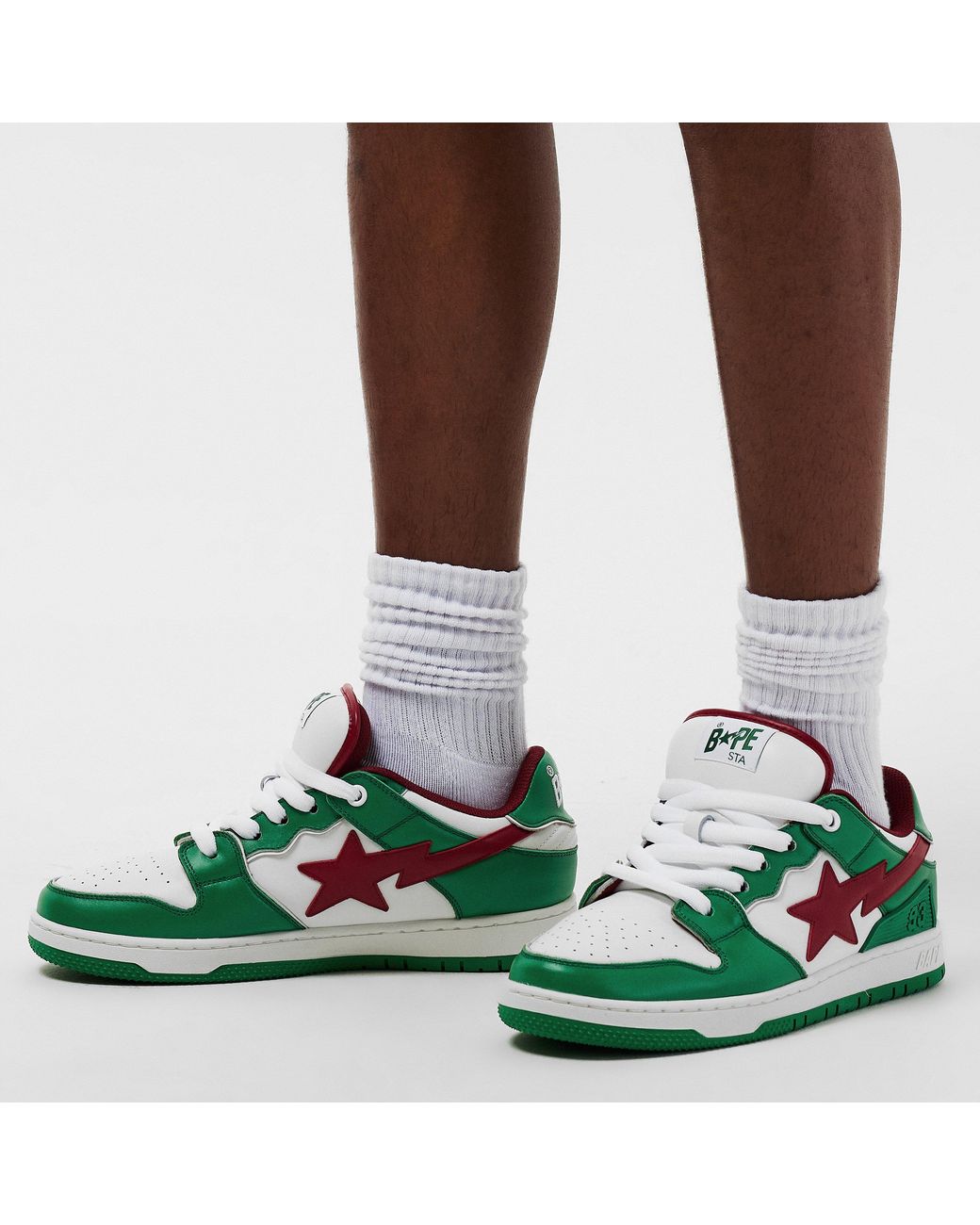 A Bathing Ape Green Bape Sta Low-Top Trainers for men