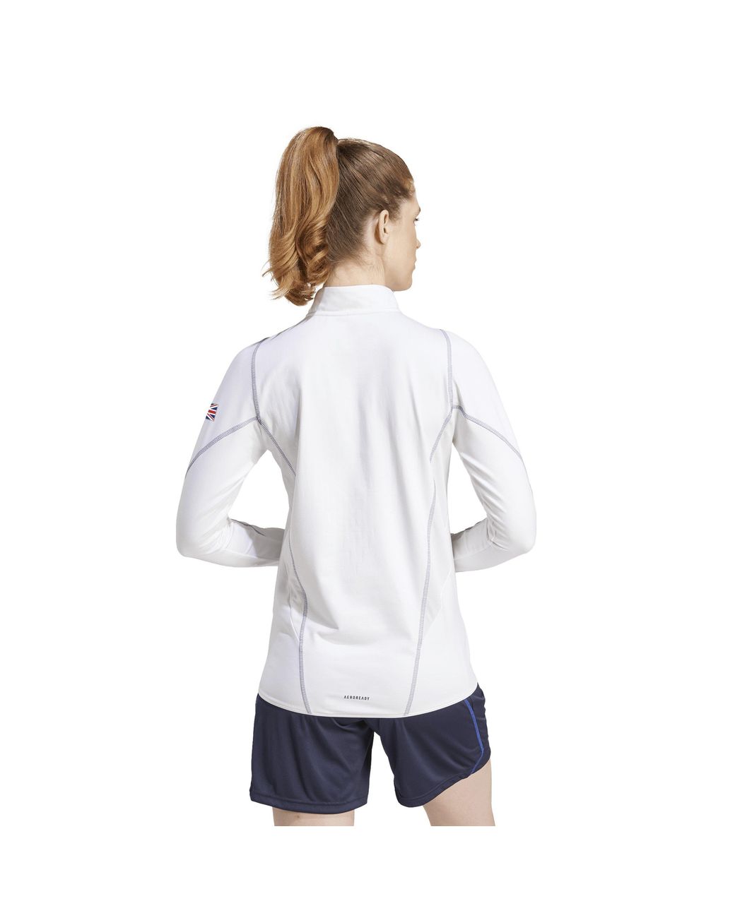 Adidas White Team Gb Performance Tracksuit Top