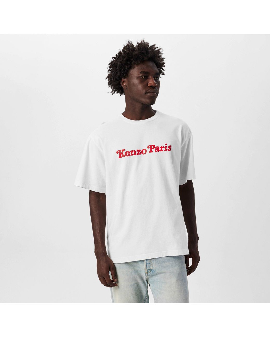 KENZO Gray Tiger Embroidered T-Shirt for men