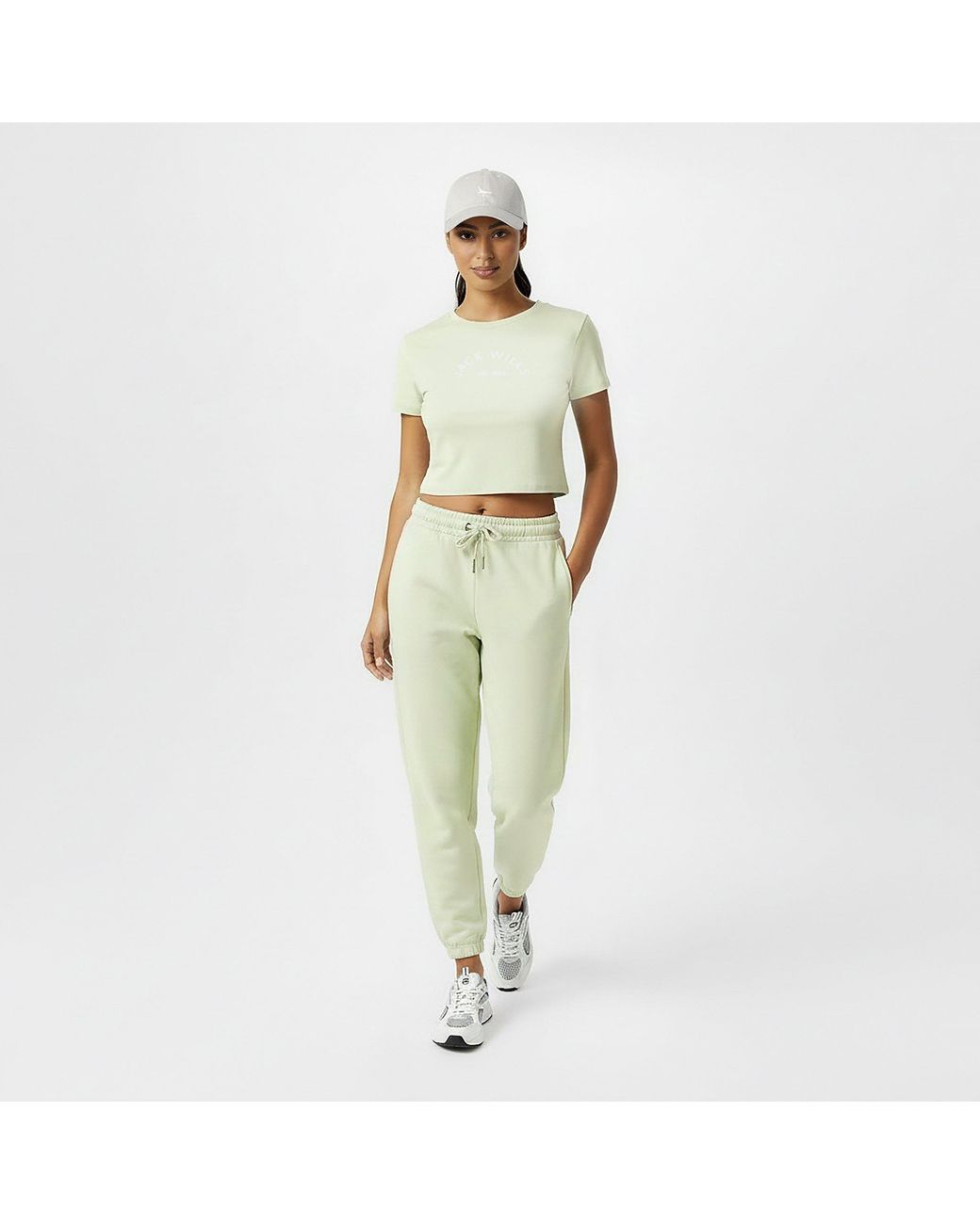 Jack Wills White Cropped Baby Tee Ladies