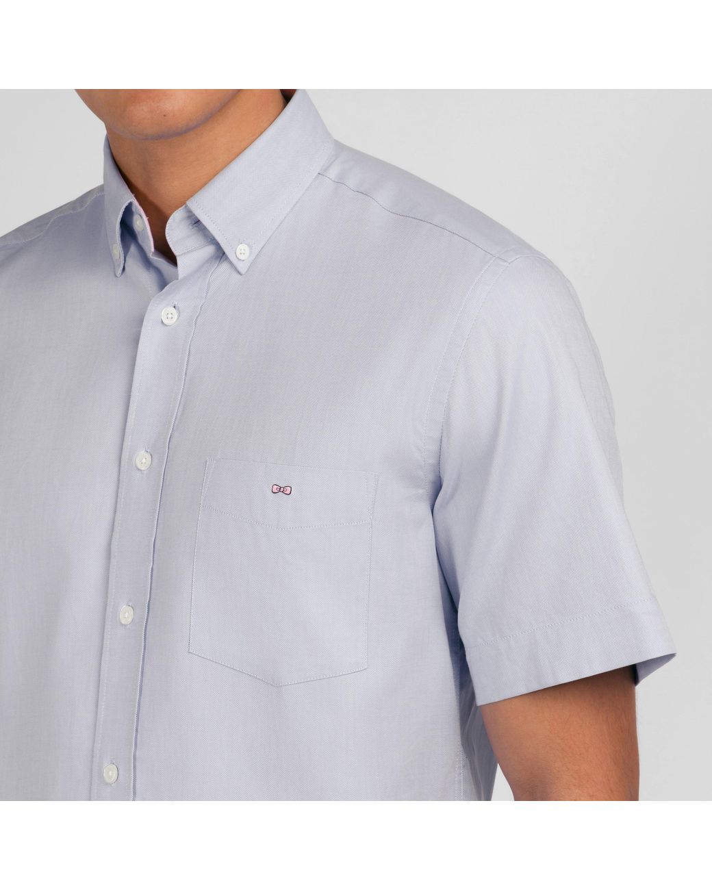 Eden Park Blue Short Sleeved Cotton Shirt for men