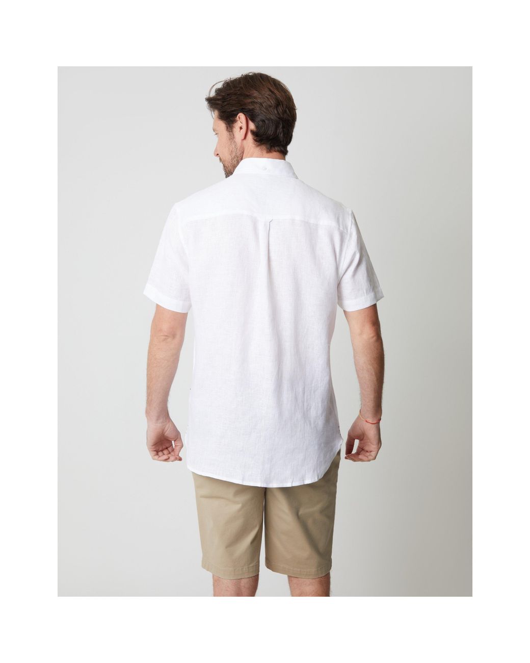 Saltwell White Short-Sleeve Oxford Shirt for men