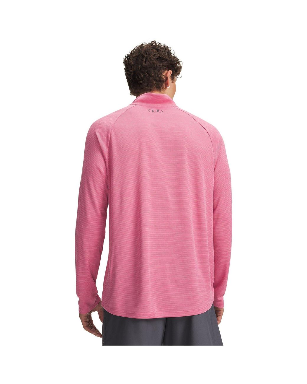 Under Armour Pink Tech ½ Zip Long Sleeve for men