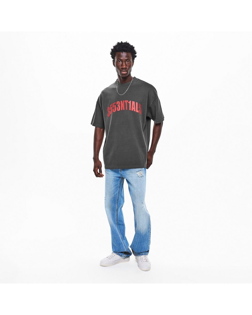 Fear Of God Gray Chicago Cotton Short-Sleeve Oversized T-Shirt for men