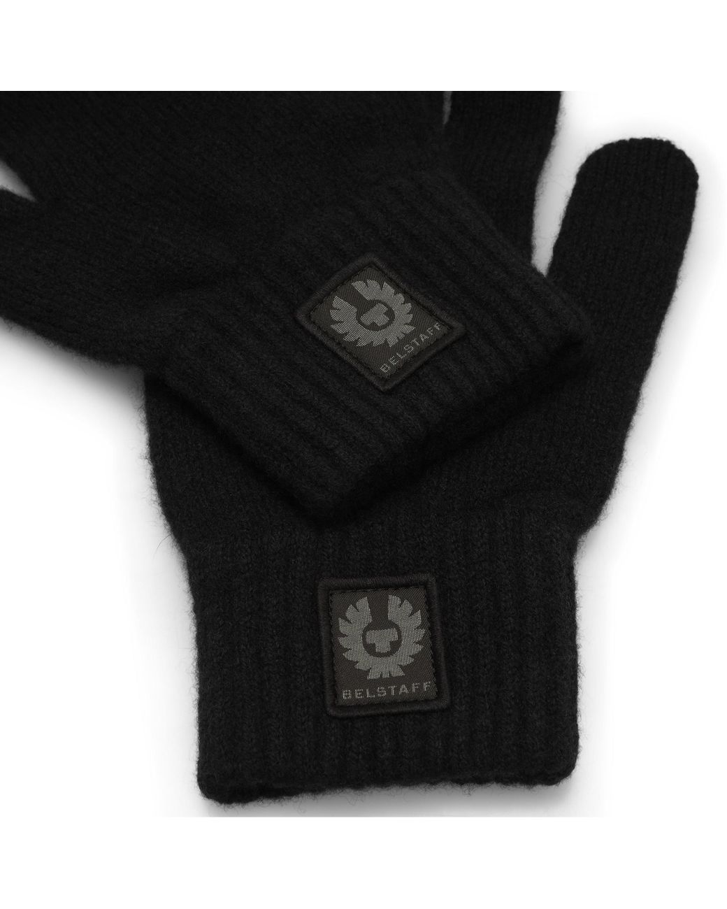 Belstaff Black Dock Knitted Gloves