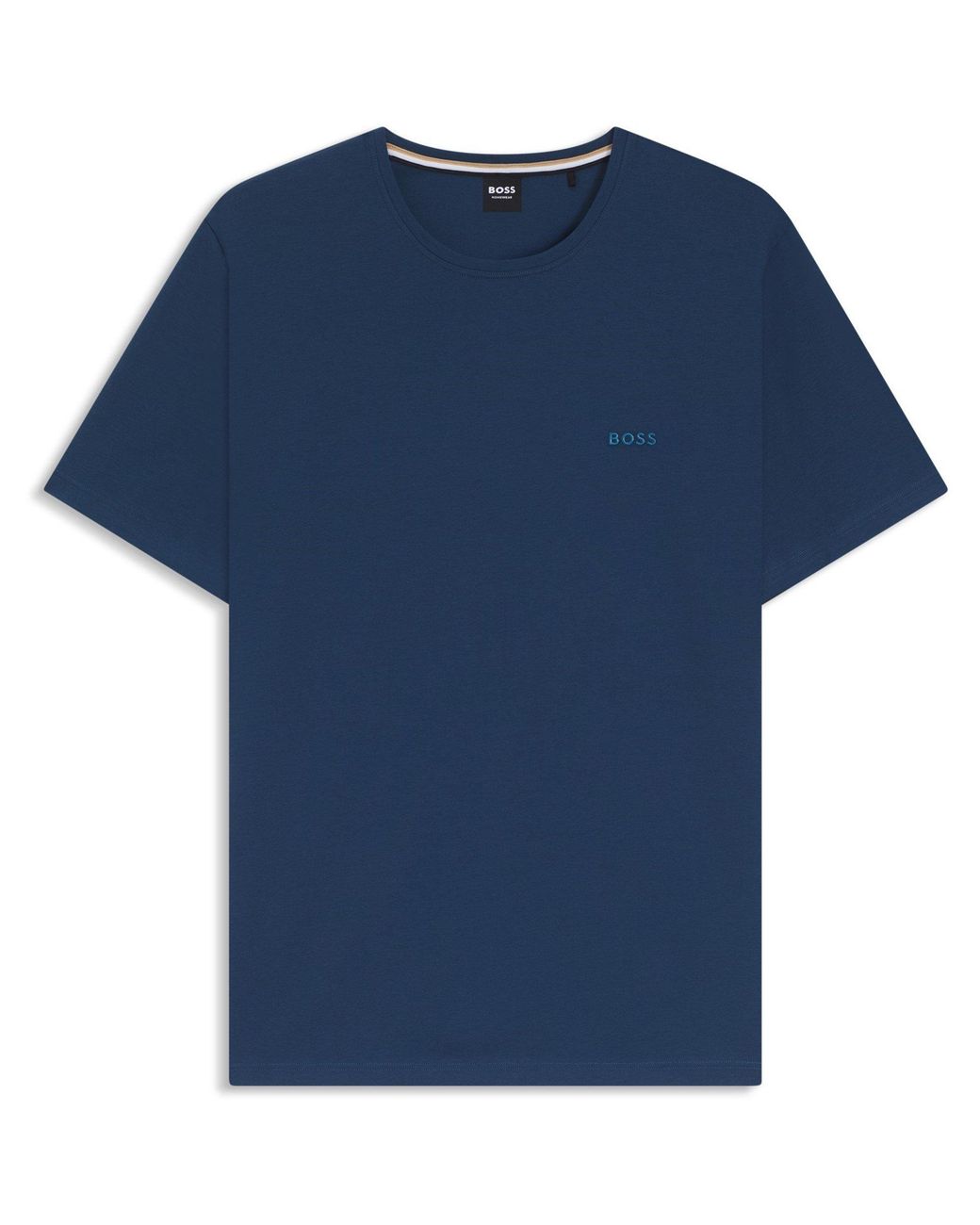 Boss Blue Bodywear Mix & Match Premium Cotton T-Shirt With Logo Detail for men