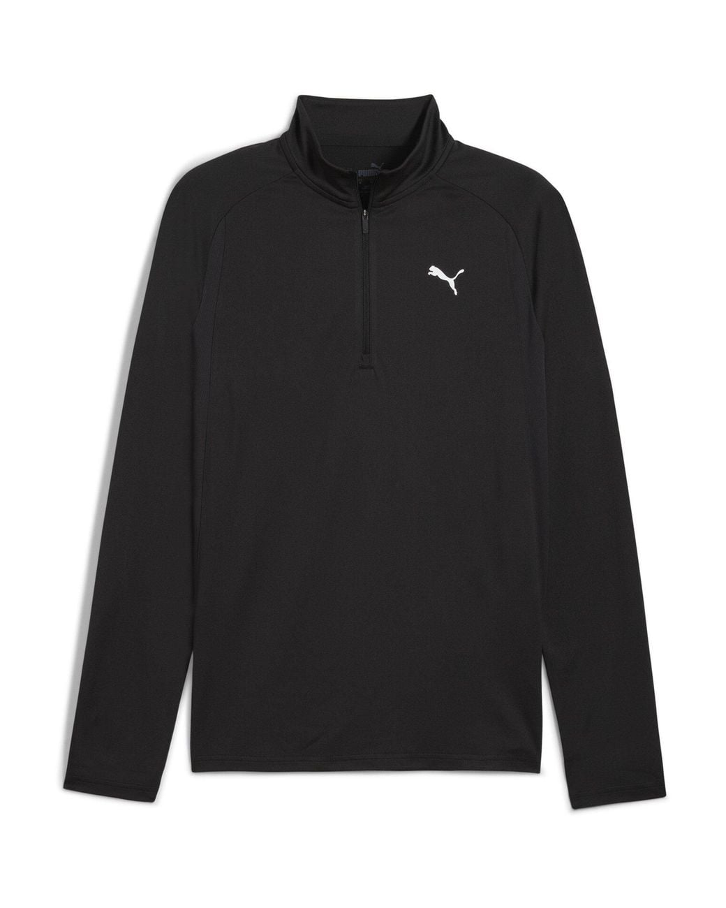 PUMA Black Tad Qz Long Sleeve Performance Gym Top for men