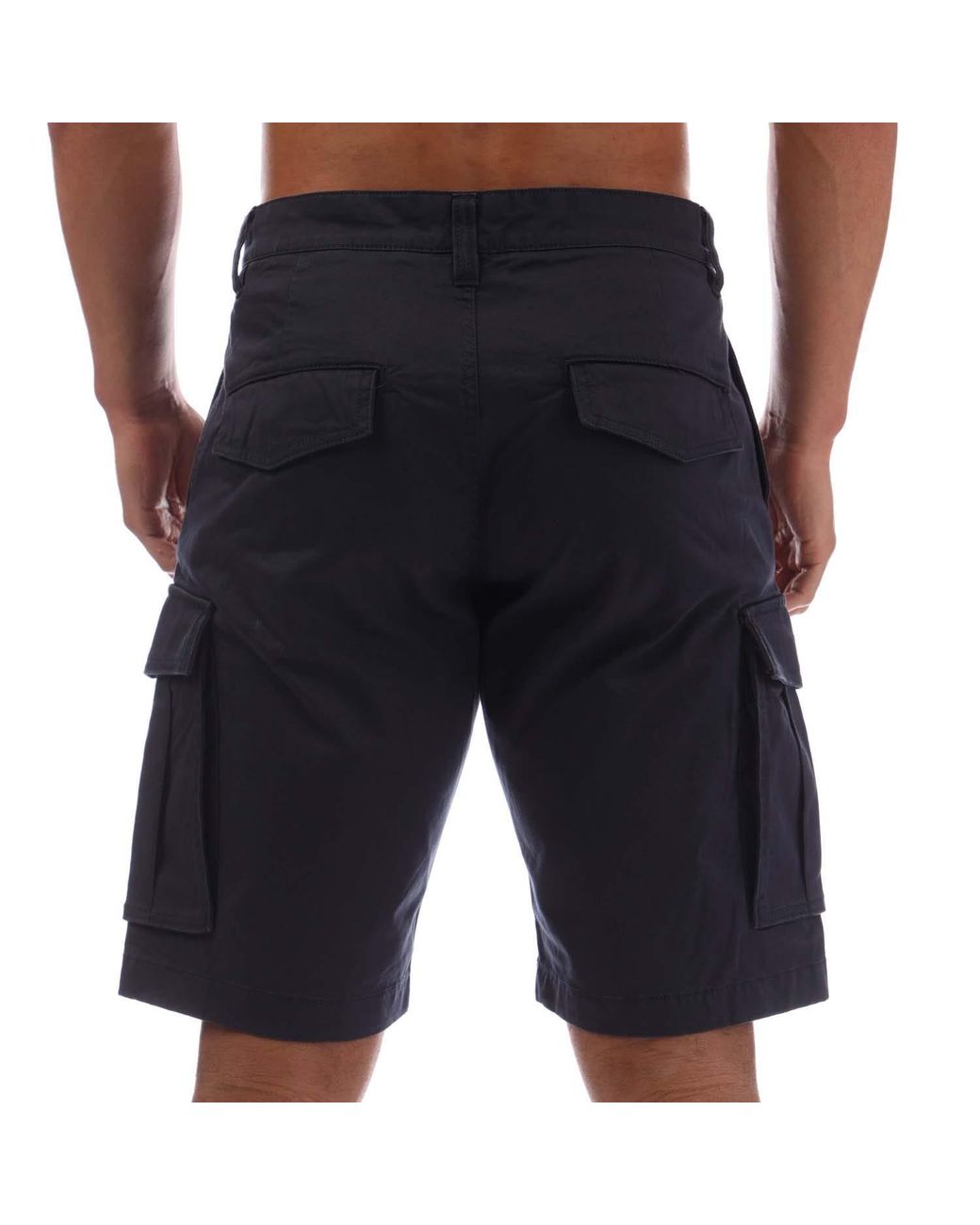 Gant Blue Relaxed Fit Twill Cargo Shorts for men