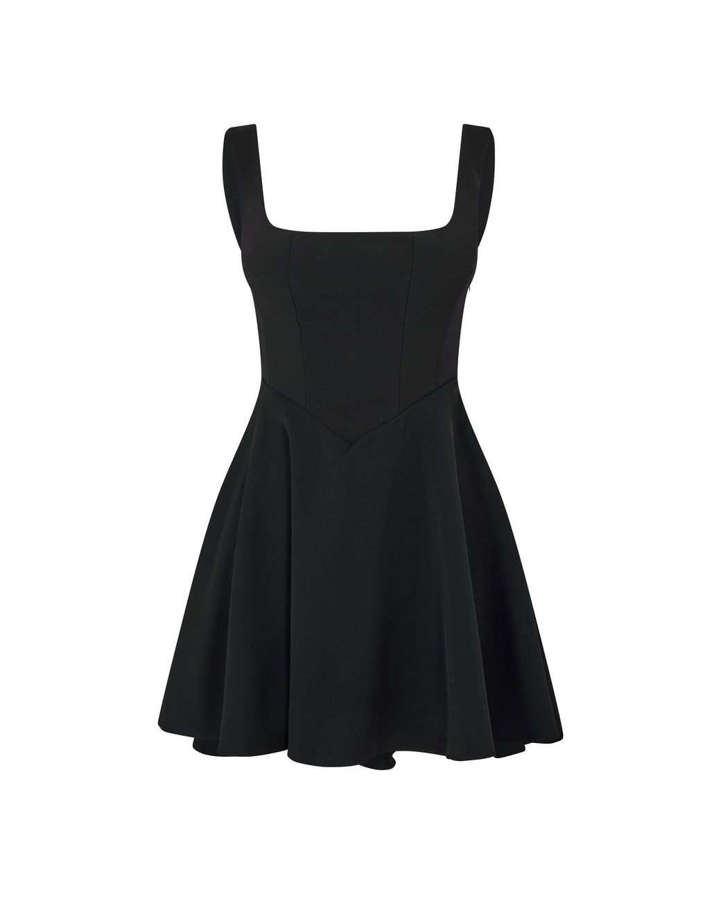 Odd Muse Black Square Neck Mini Dress