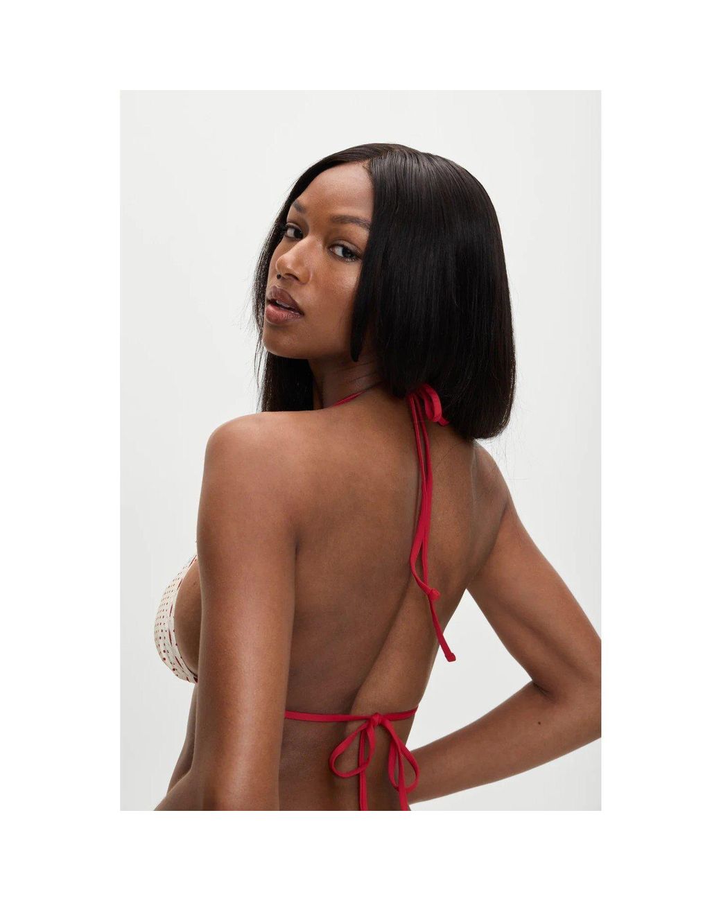 Frankie's Bikinis Brown X Bella Hadid Nick Triangle Bikini Top