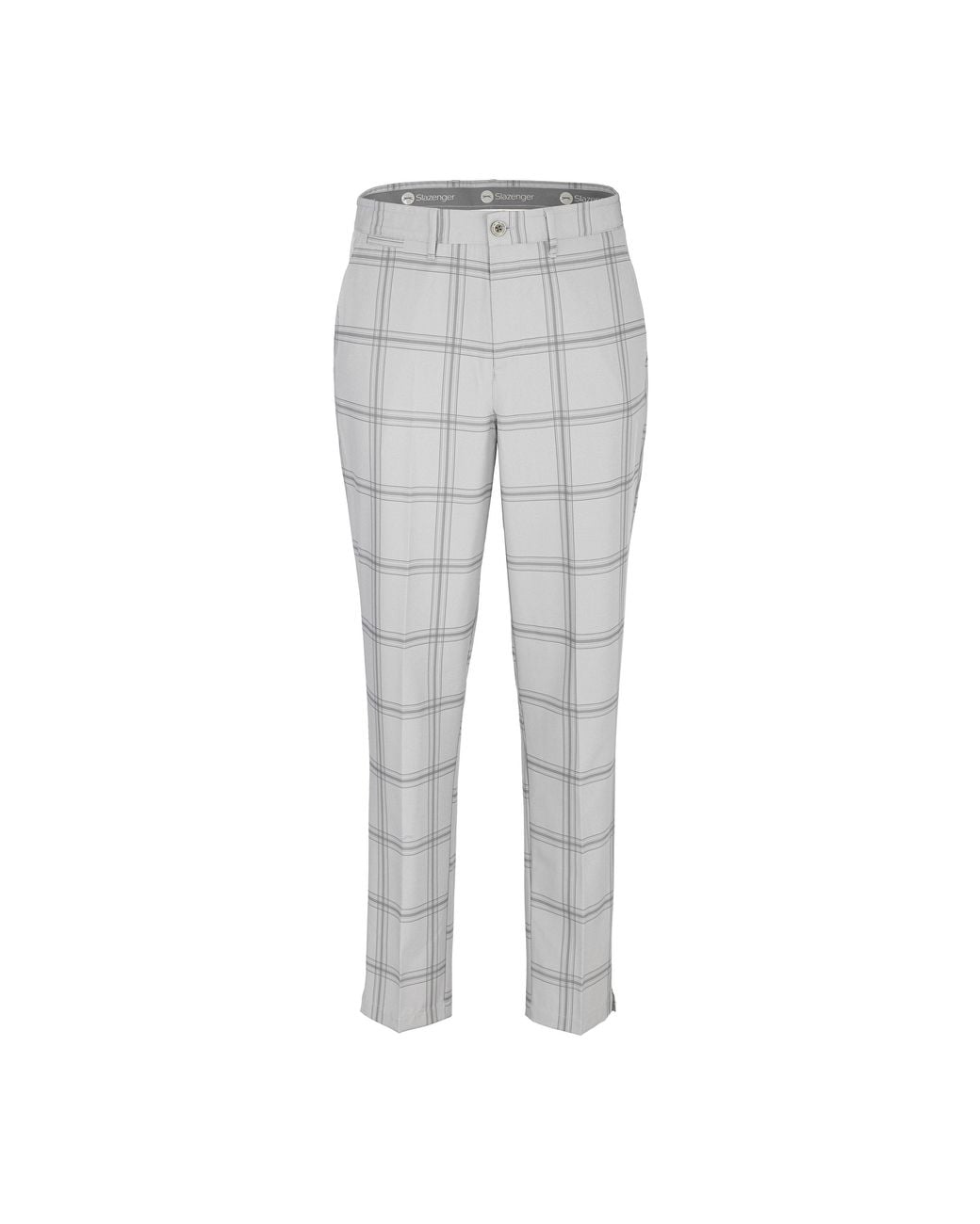 Slazenger 1881 Gray Check Golf Trousers for men