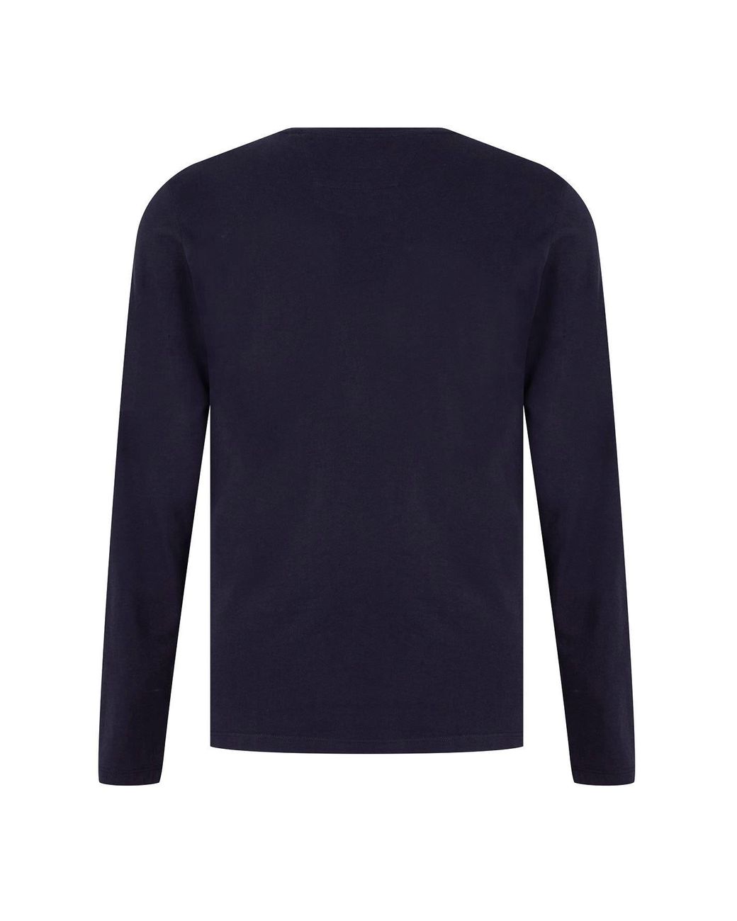 C P Company Blue Cotton Long Sleeve Crew Neck T-Shirt for men
