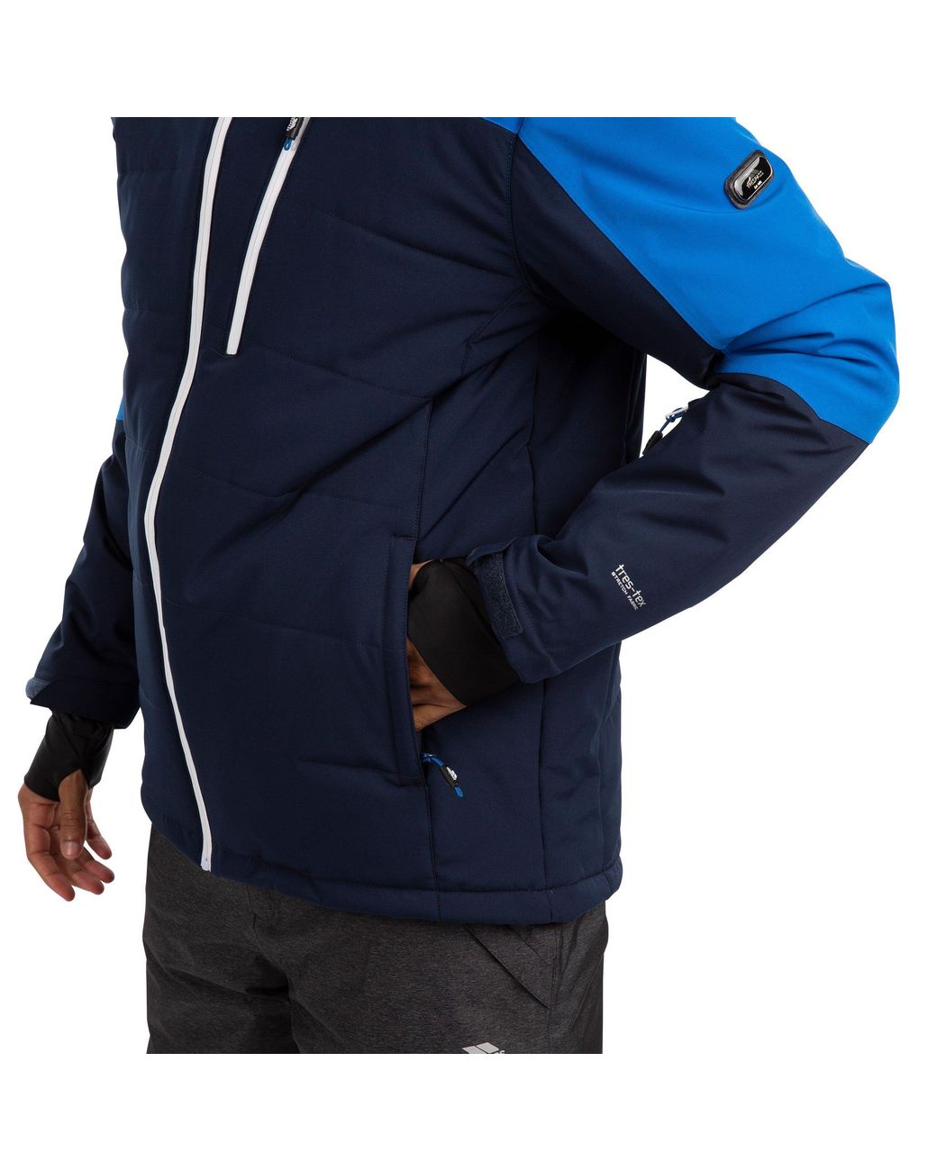 Trespass Blue Bowie Waterproof Ski Jacket for men