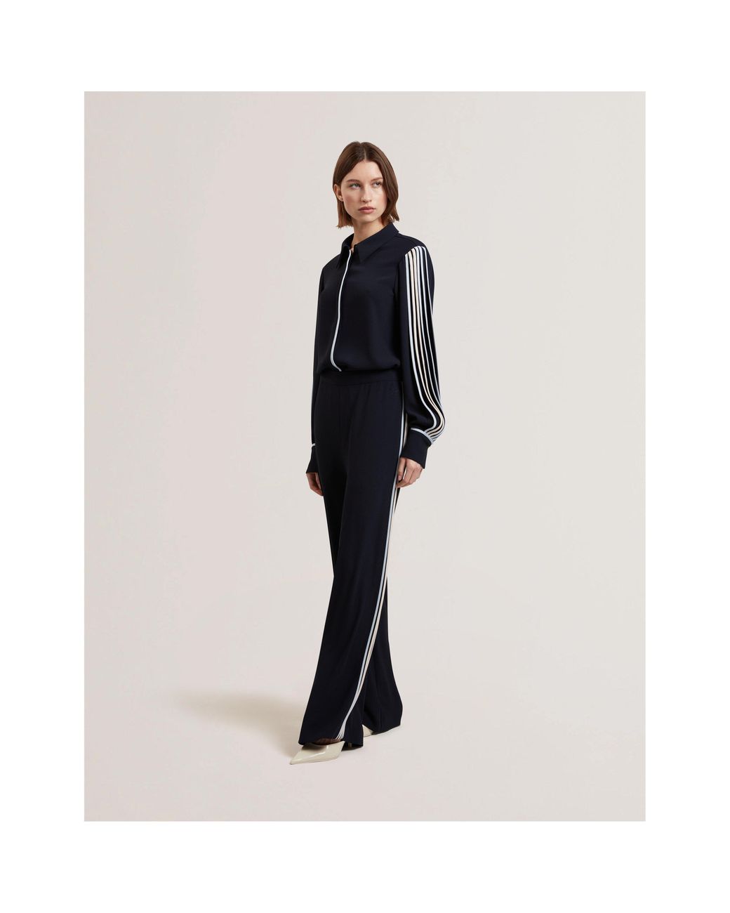 Ted Baker Blue Wide Leg Trousers