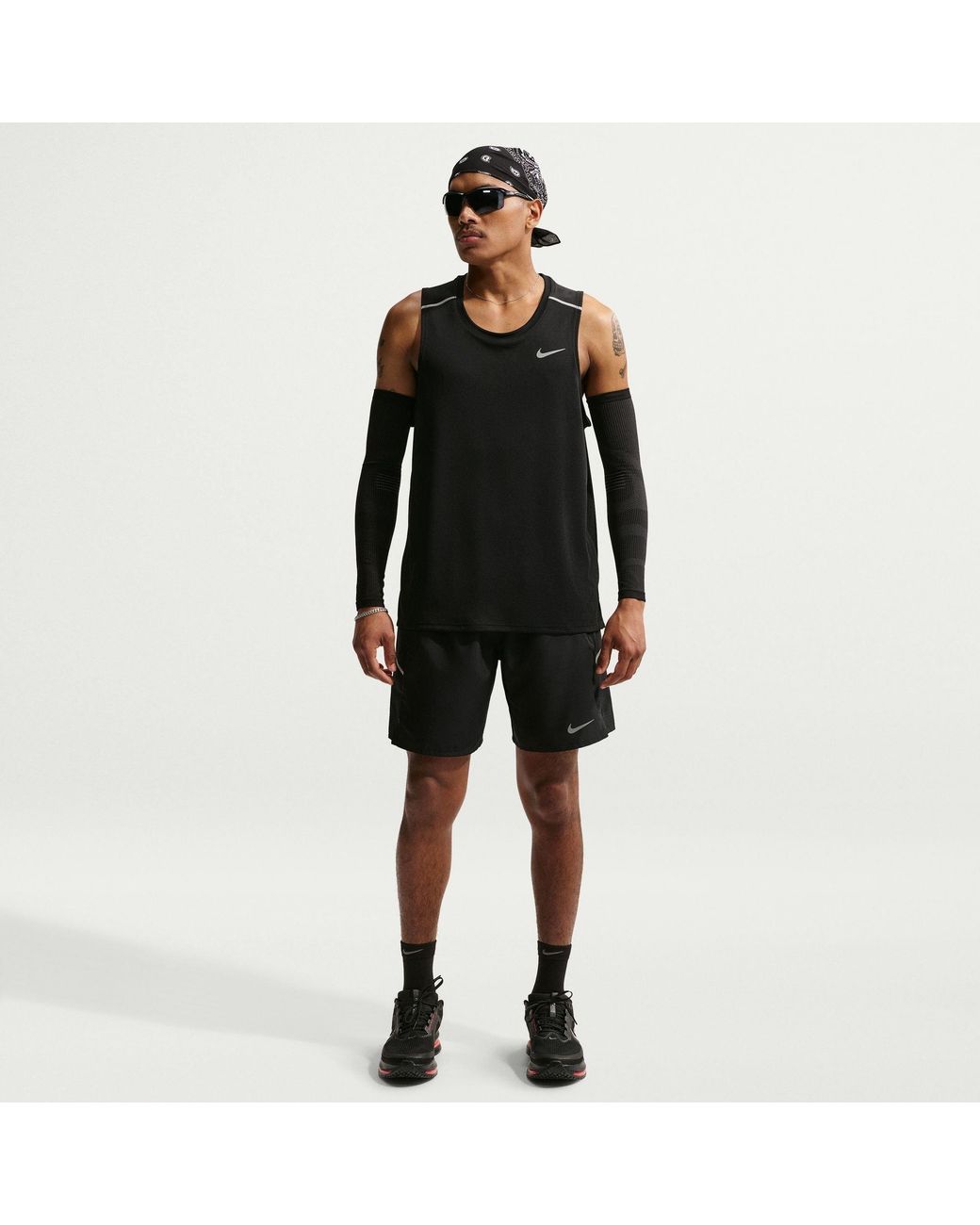 Nike Black Miler Dri-Fit Running Tank Top for men
