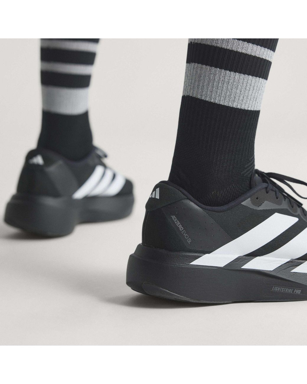 Adidas Black Adizero Evo Sl Shoes for men