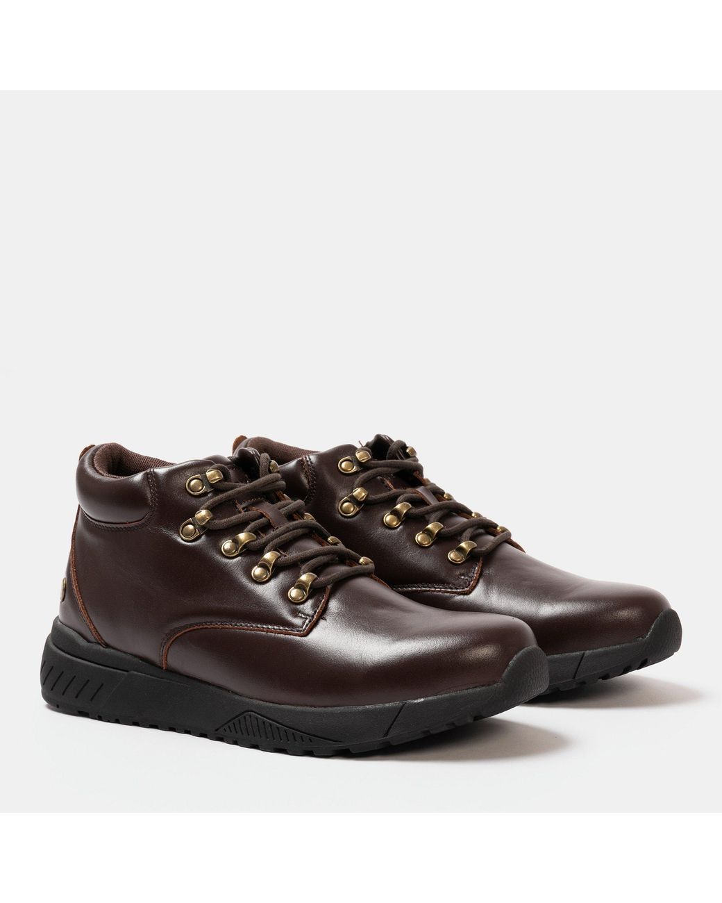Donnay Brown Leather Casual Chukka Boots for men