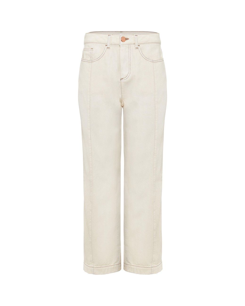 Phase Eight Natural Fraya Wide Leg Jeans