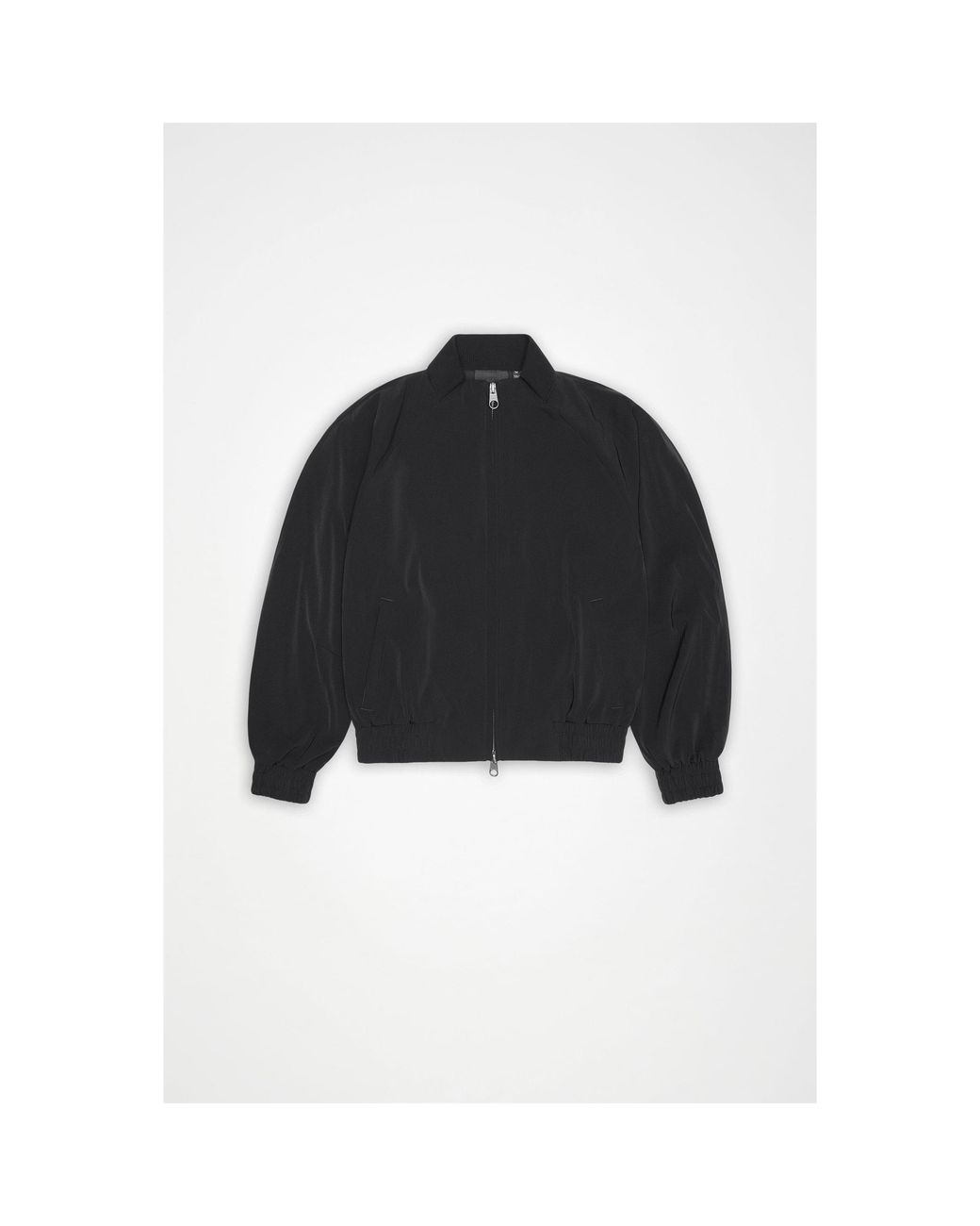 Rains Black Tech Woven Bomber Jacket for men