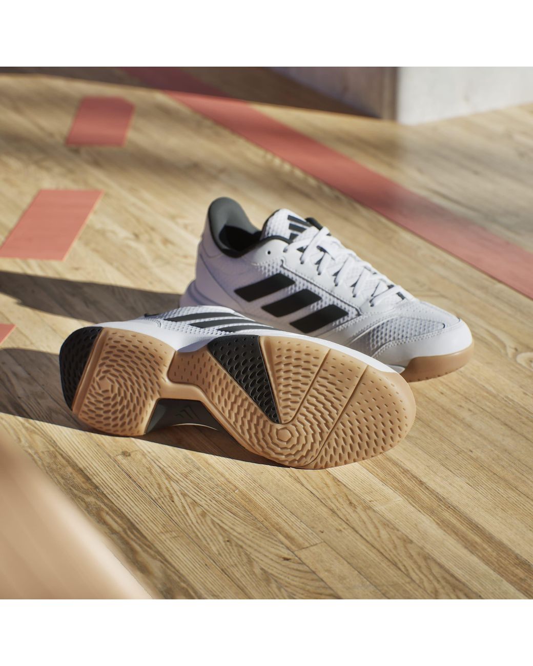 Adidas White Ligra 8 Indoor Shoes for men