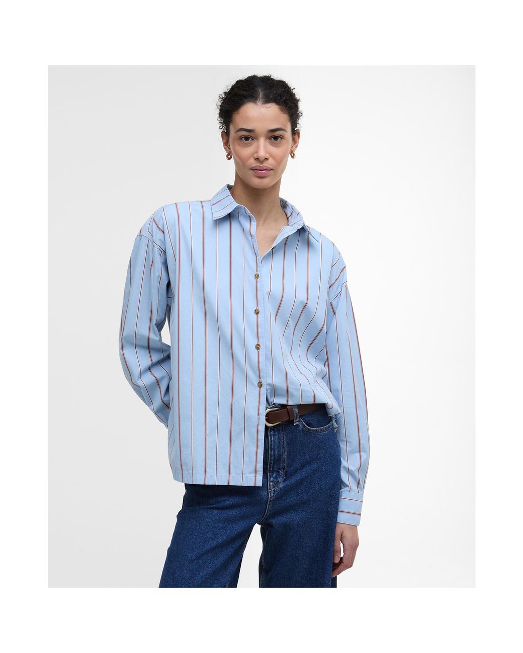 Barbour Blue Saffron Striped Relaxed Shirt