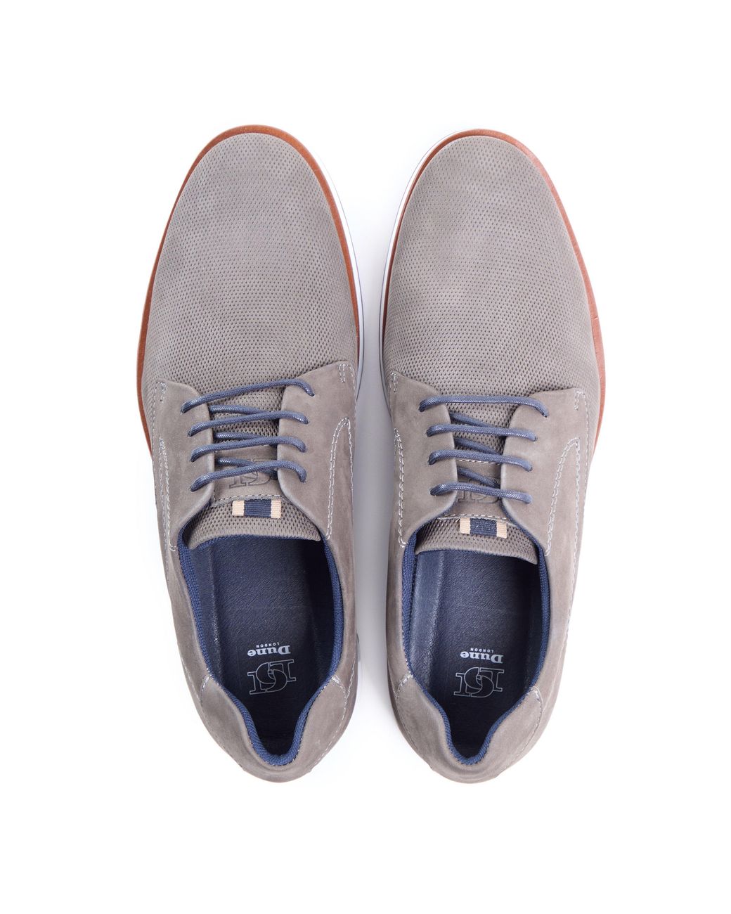 Dune Brown Derby Shoes for men