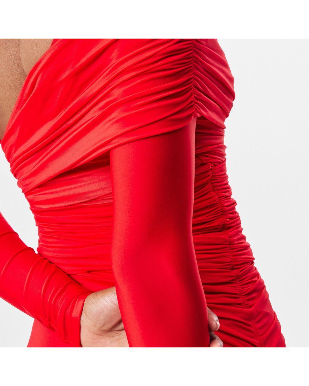 Balenciaga Red Draped Dress