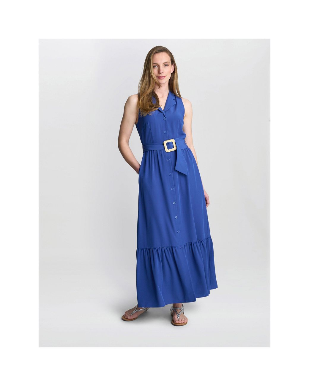 Gina Bacconi Blue Jamie Shirt Dress