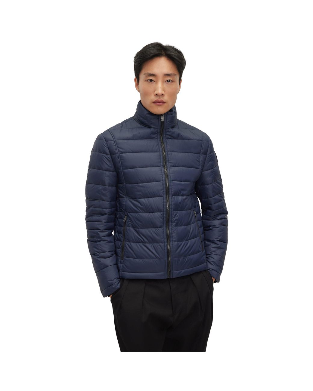Boss Blue Dampan2 Tailored Structured Formal Coat for men