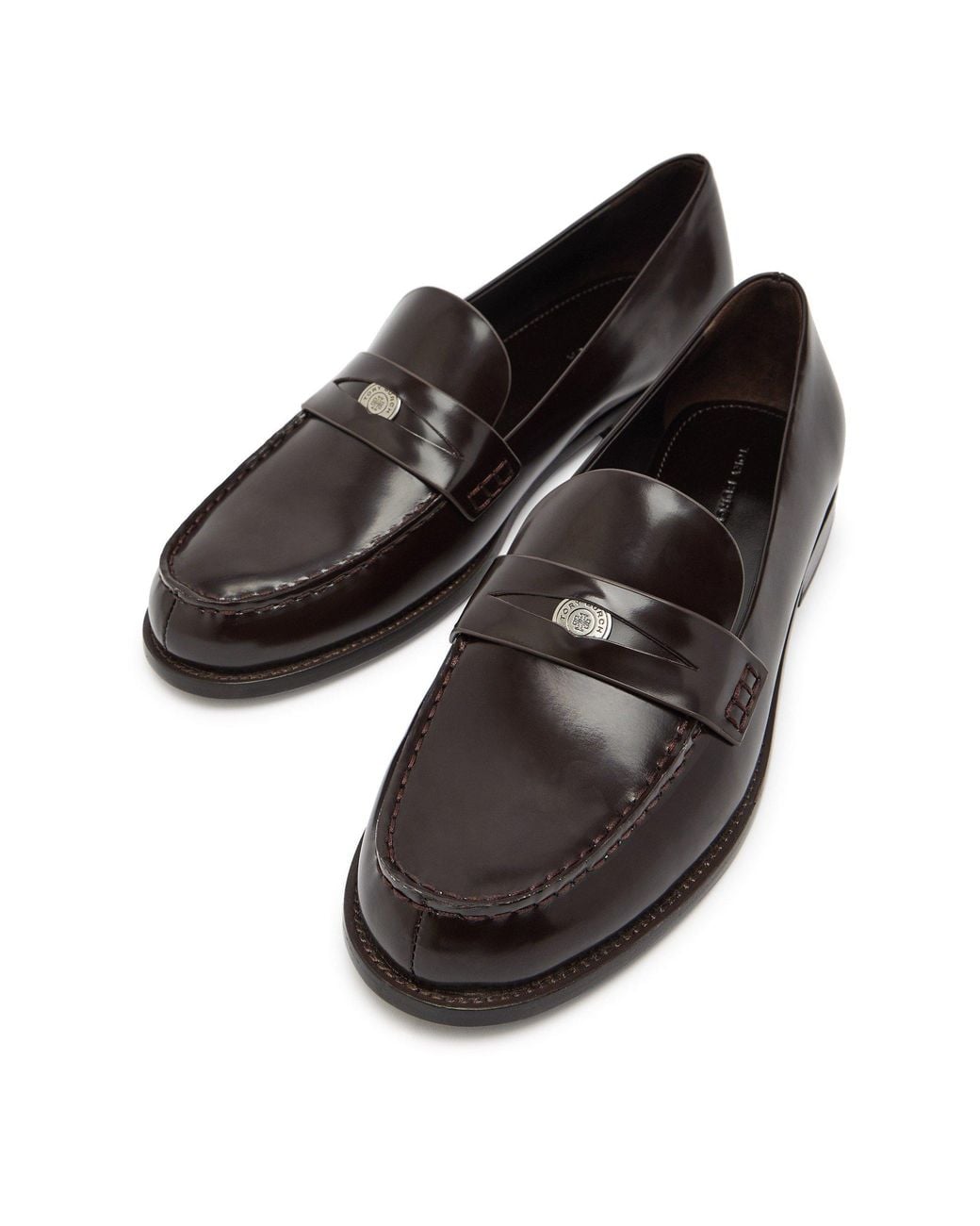 Tory Burch Brown Classic Penny Leather Loafers