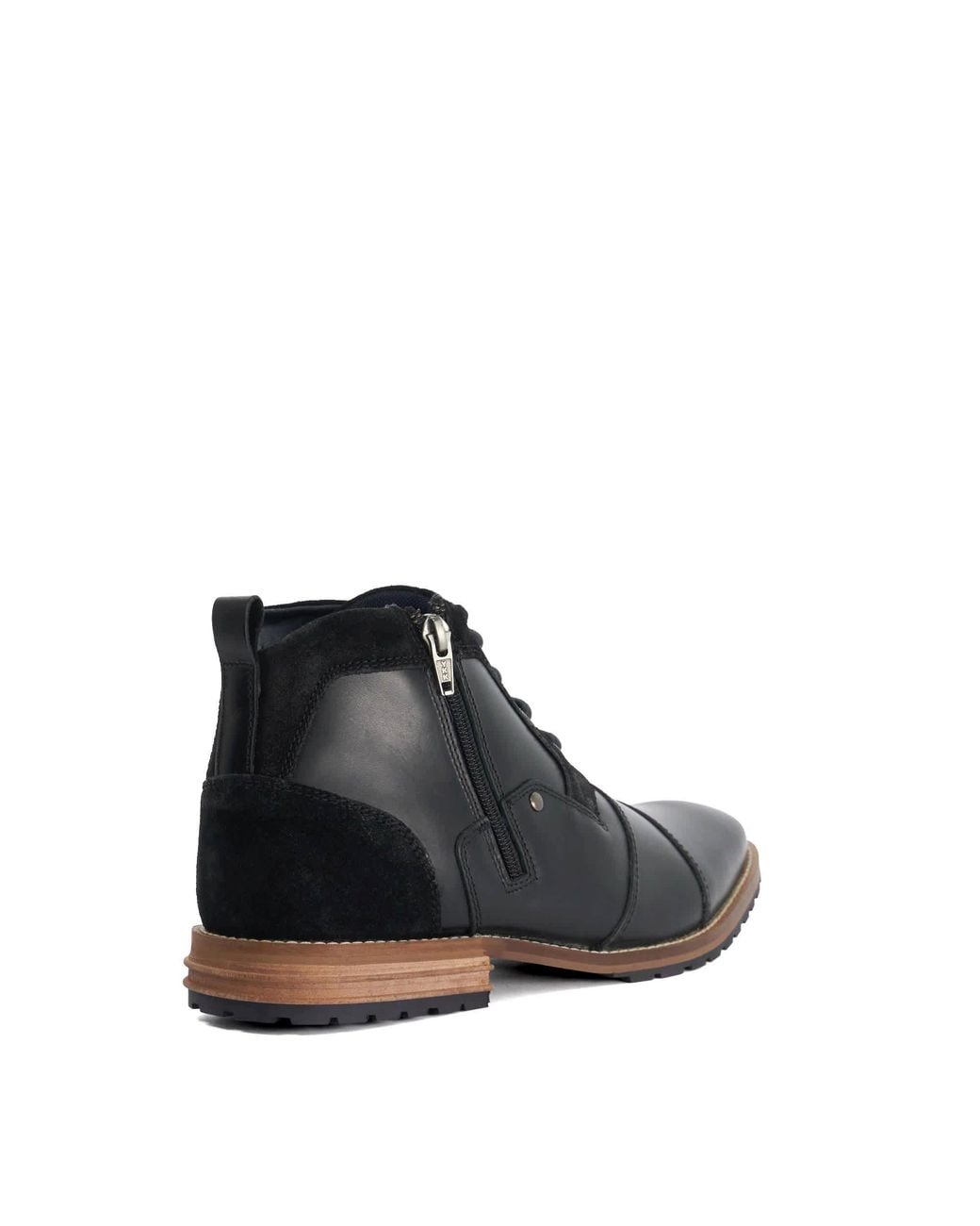 Dune Black Cappa Leather Chukka Boots for men