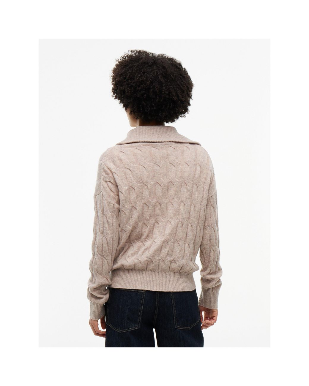 Tommy Hilfiger Natural Wool Cable Knit 1/4 Zip Jumper