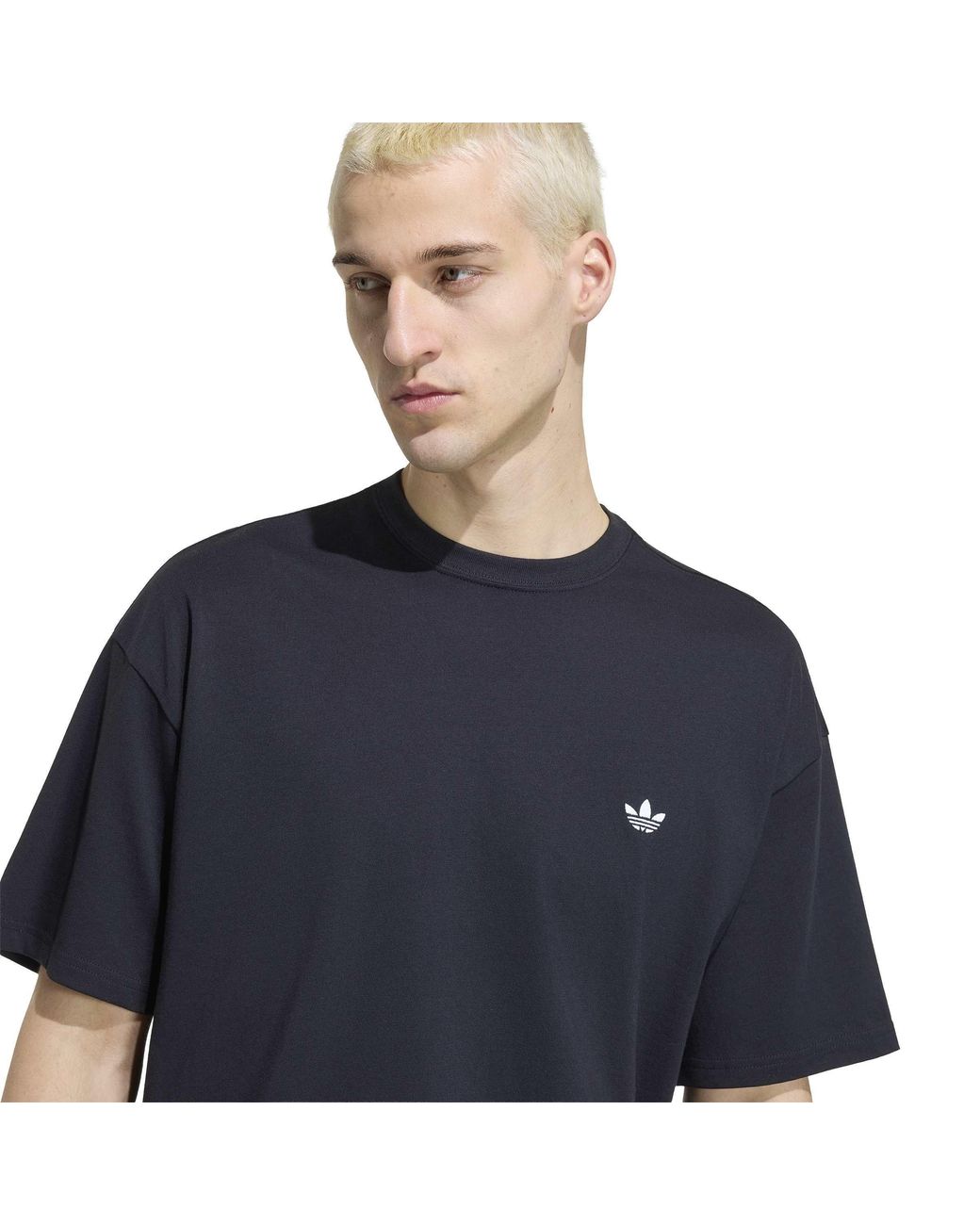 Adidas Originals Black Essentials Loose Cotton T-Shirt for men