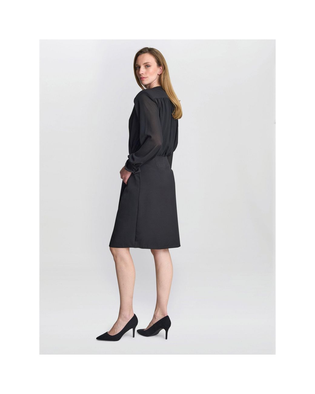 Gina Bacconi Black Rae Sequin Jersey Dress