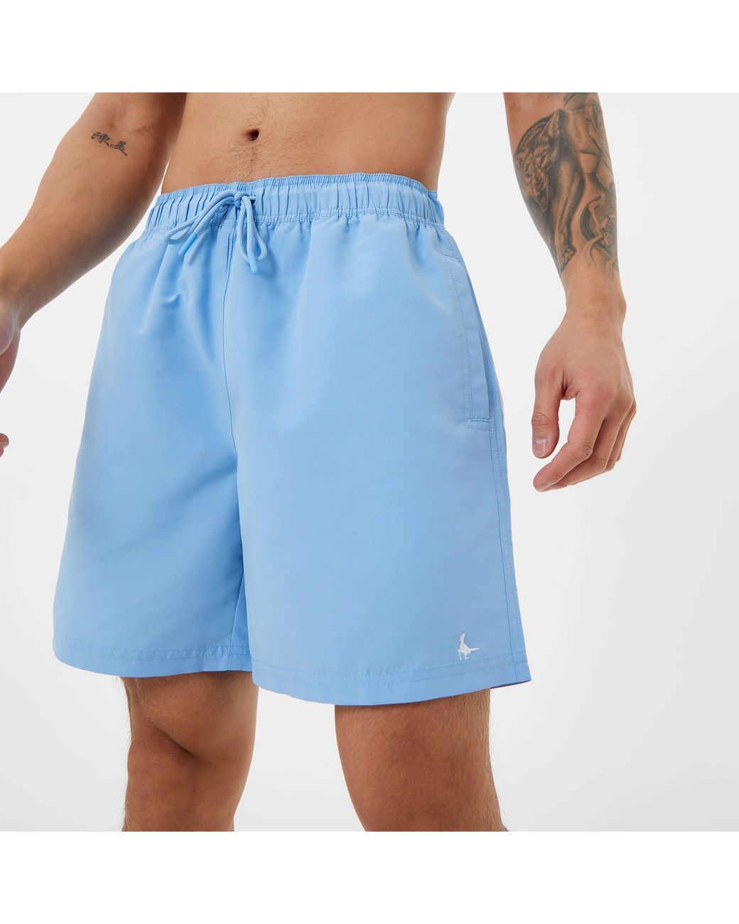 Jack Wills Blue Mid-Length Swim Shorts for men