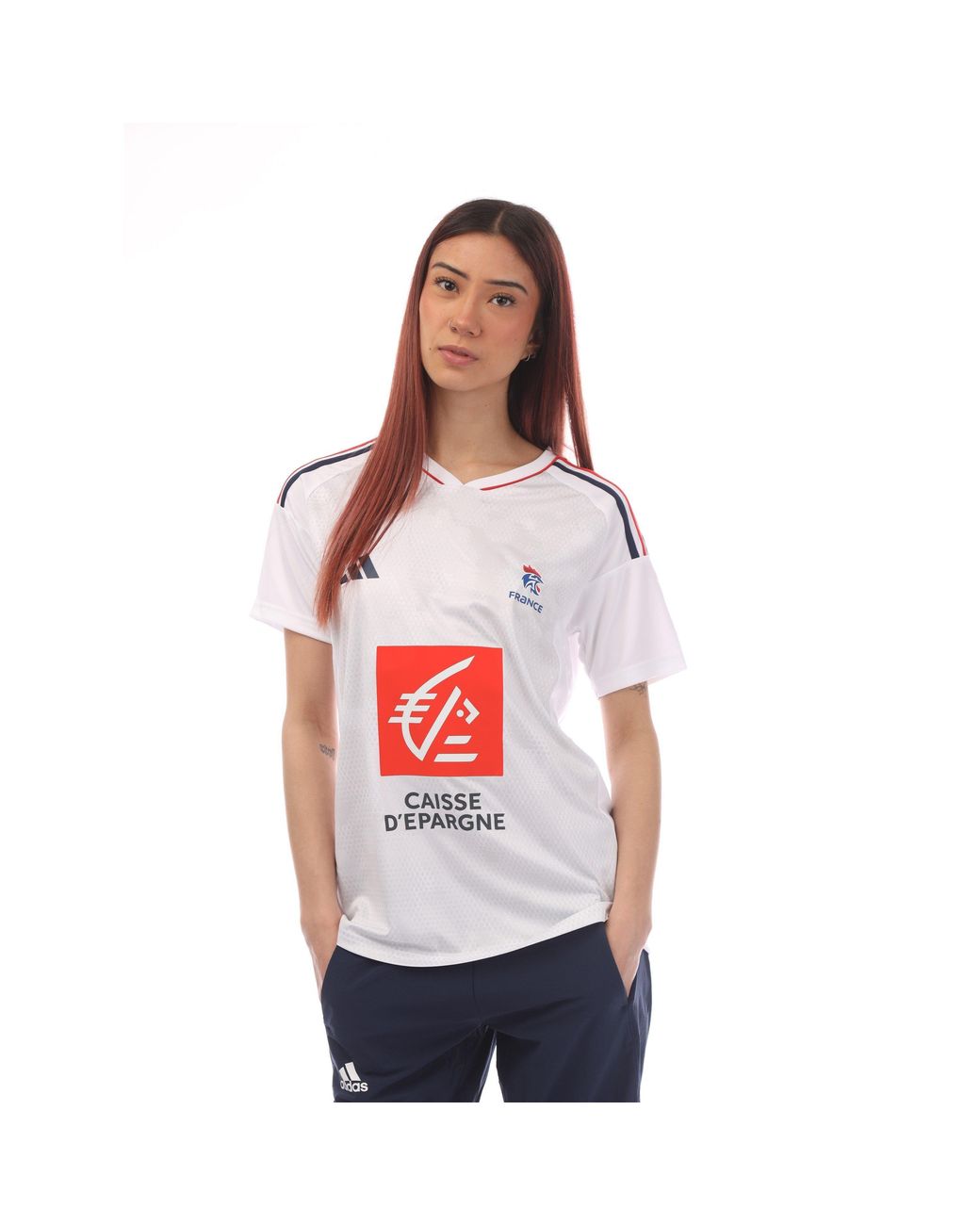 Adidas Red France Licensed Short-Sleeve Performance T-Shirt