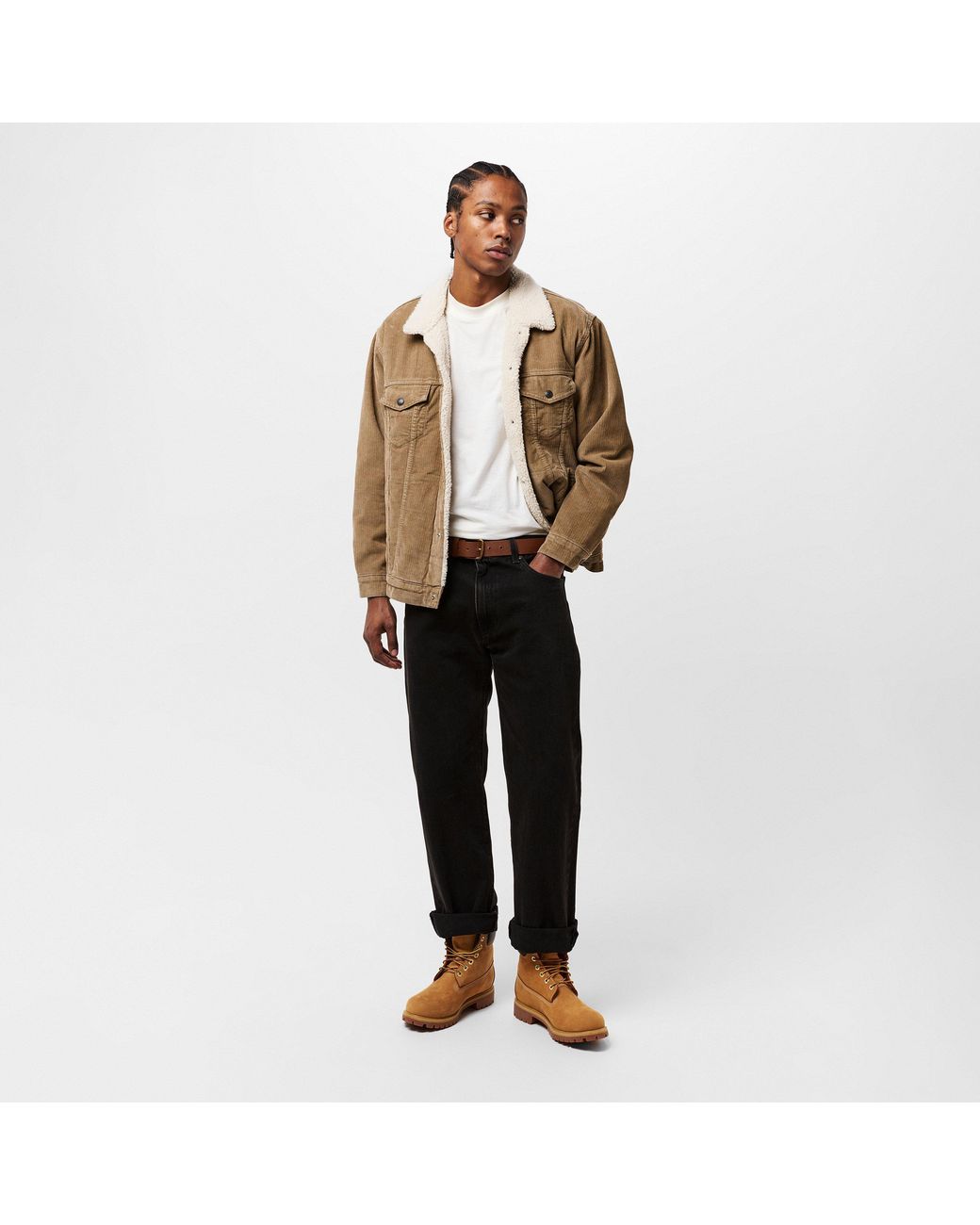 Levi's Green Levi's Denim Sherpa Relaxed Fit Jacket for men