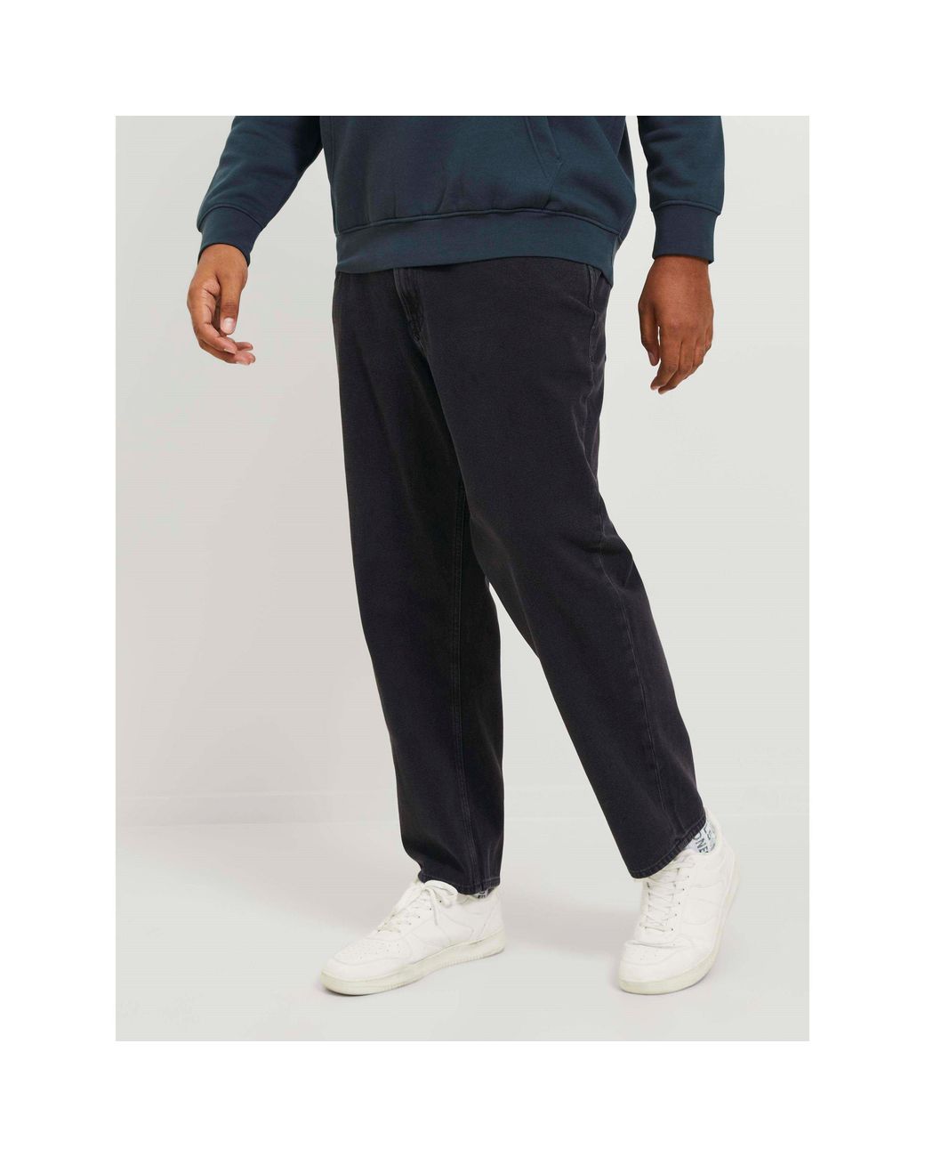 Jack & Jones Blue Chris Plus Size Wide Leg Jeans for men
