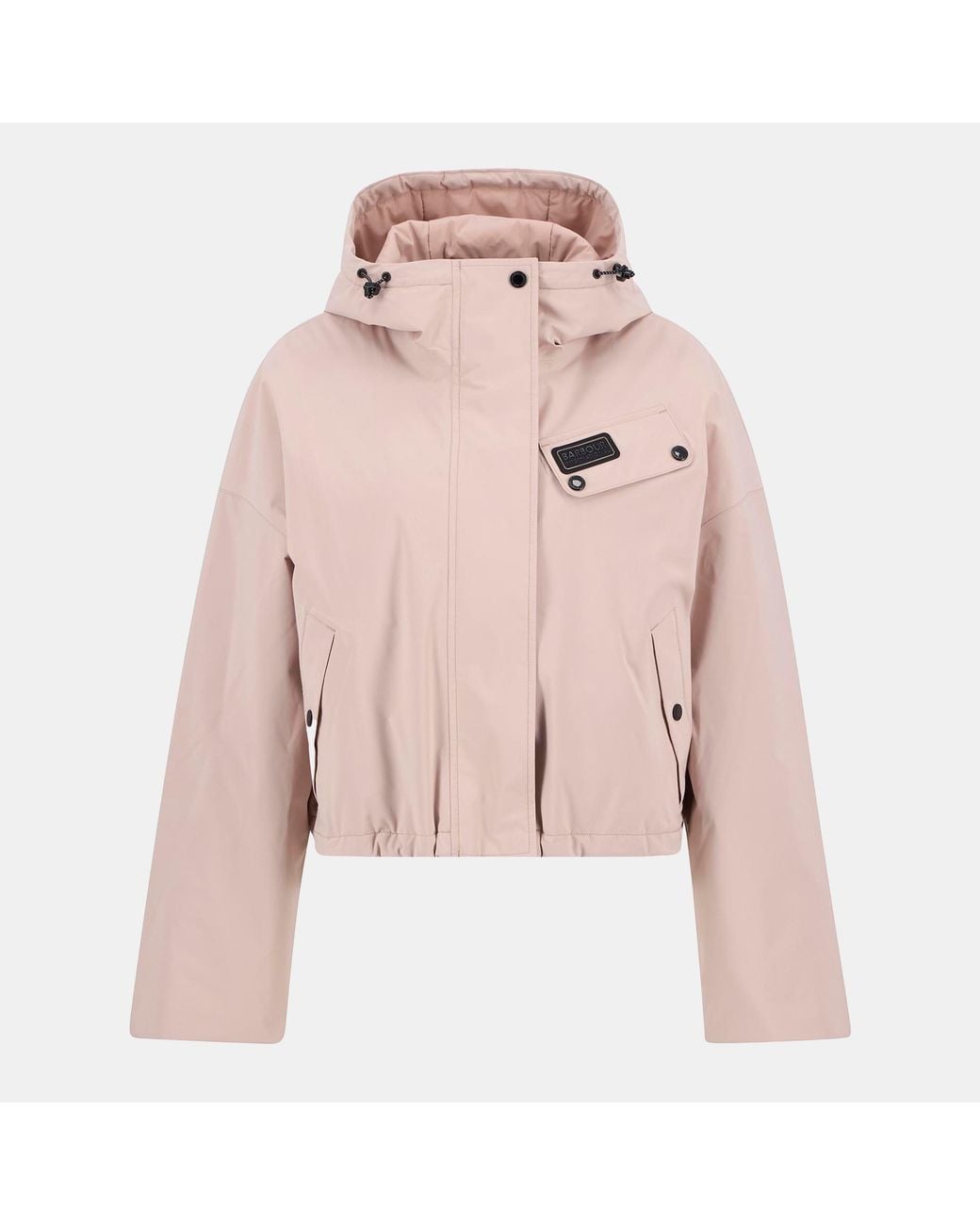 Barbour Pink Atlanta Cropped Waterproof Rain Anorak