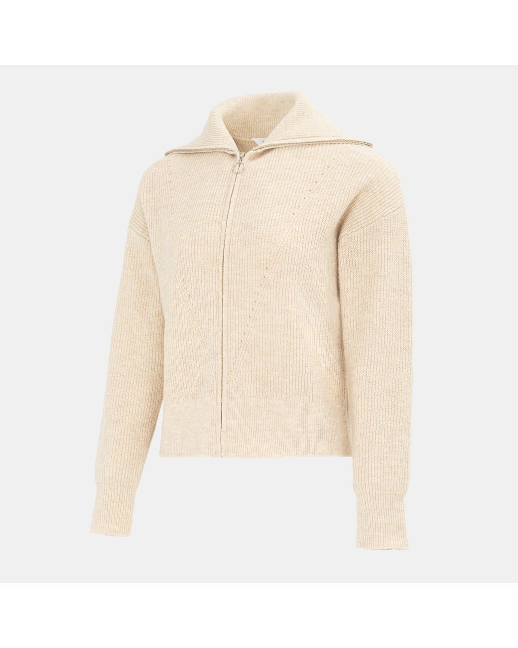 Miso Natural Knit Zip Up Cardigan