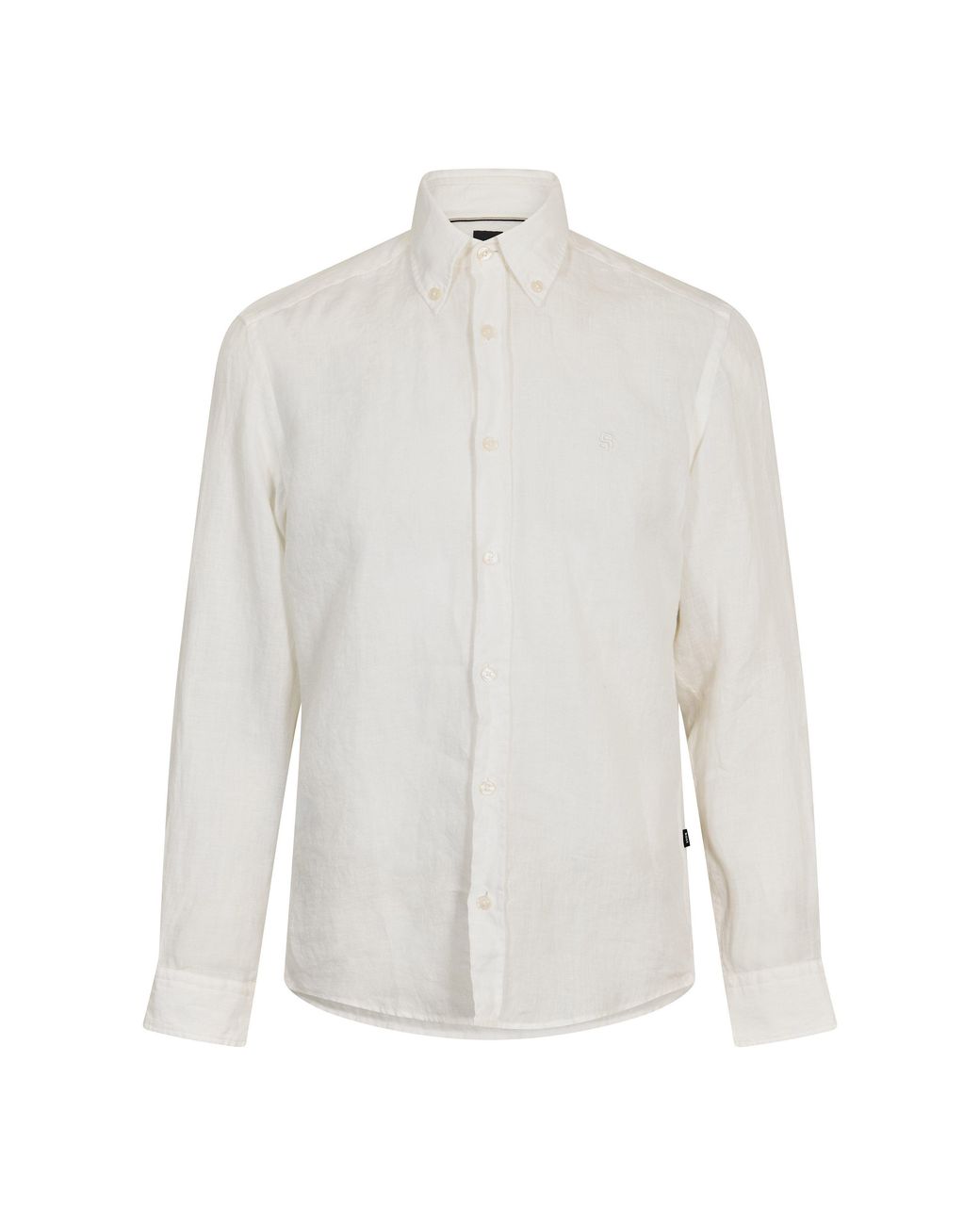 Boss White Liam Short Sleeve Buttoned Shirt for men