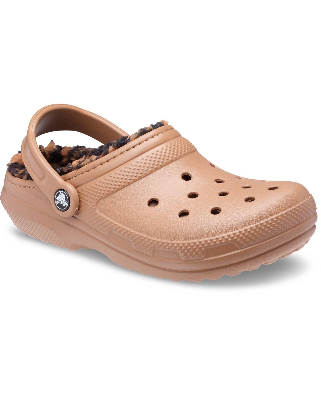 CROCSTM Brown Classic Lined Mule Slippers